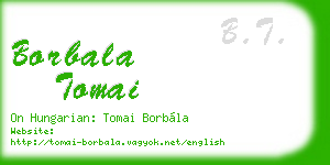 borbala tomai business card