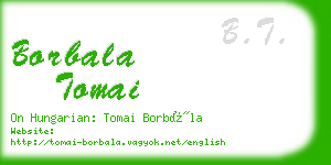 borbala tomai business card